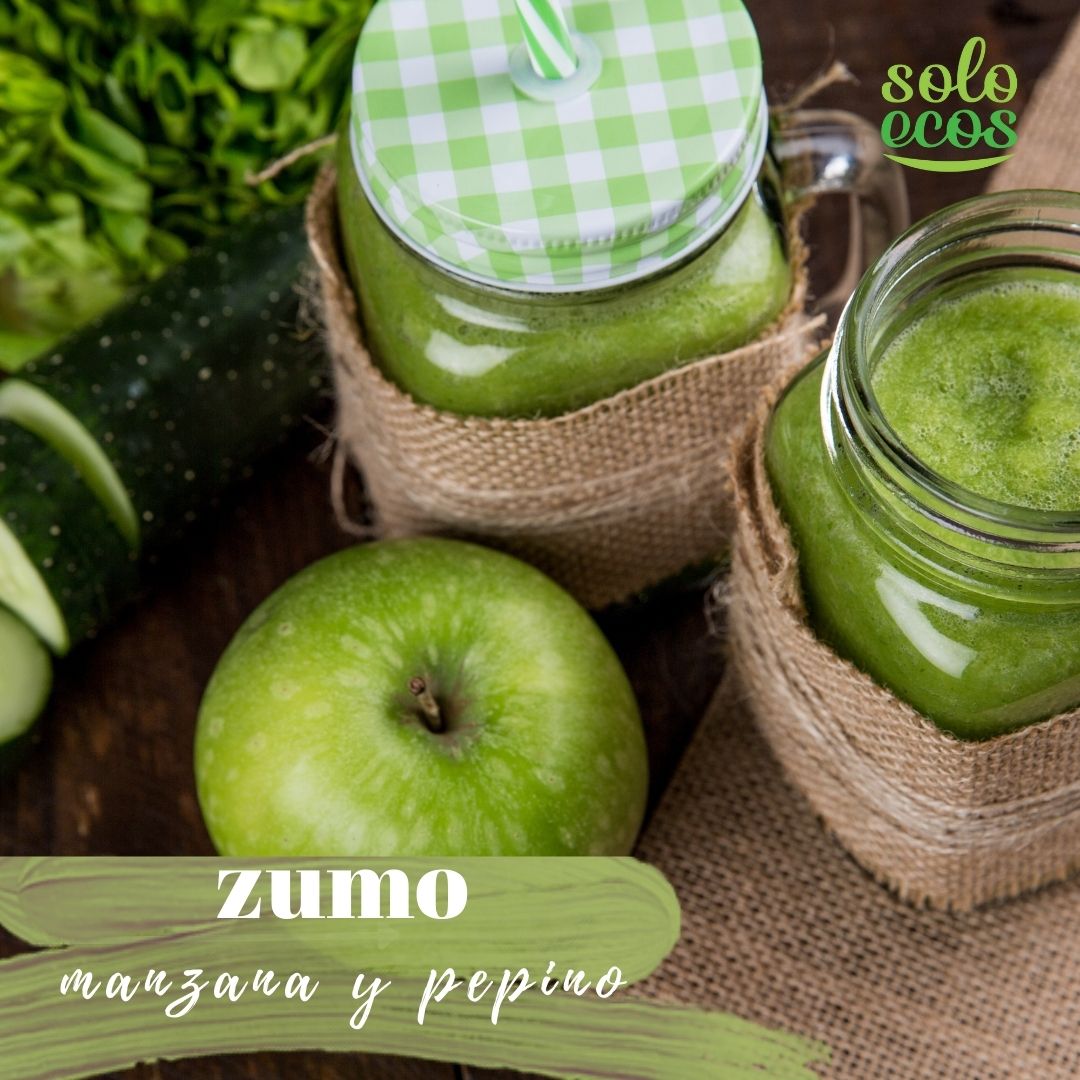 Zumo de manzana y pepino