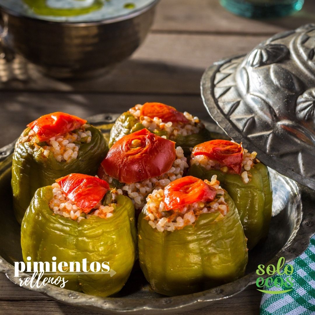 Pimientos rellenos de arroz